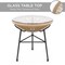 Best Choice Products 3-Piece All-Weather Patio Acapulco Bistro Furniture Set w/ Rope, Glass Top Table